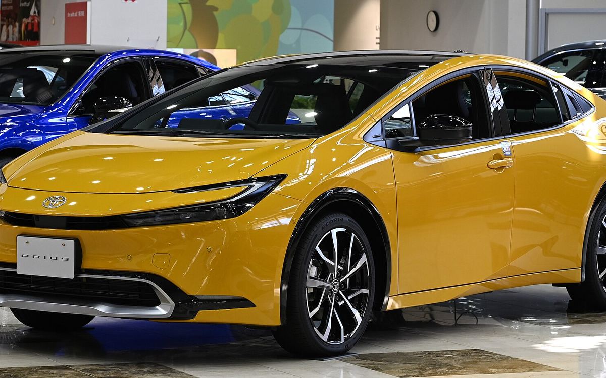 Toyota Prius hybrid ready for export from Japan